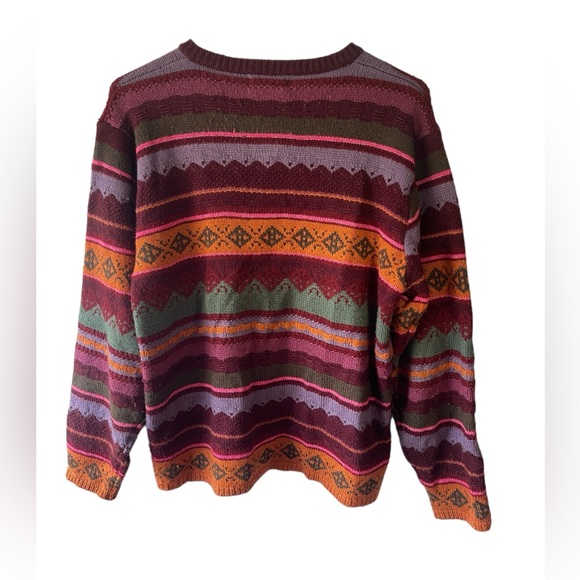 Vintage Classics By Jantzen Striped Knit Sweater/Cardigan - Picture 3 of 3